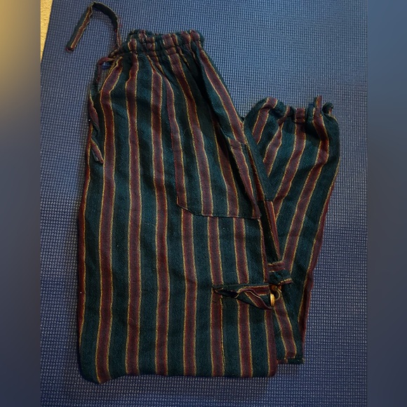 Striped Hippie pants / Harem style (blue and purple) - Picture 3 of 3